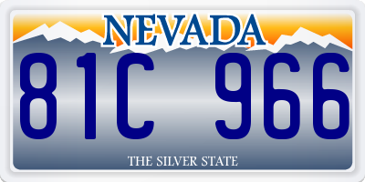 NV license plate 81C966