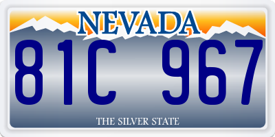 NV license plate 81C967