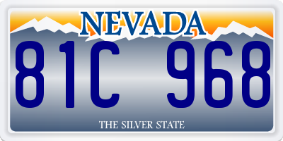 NV license plate 81C968