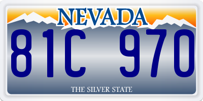 NV license plate 81C970
