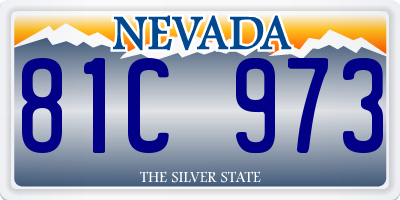 NV license plate 81C973