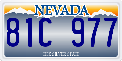 NV license plate 81C977