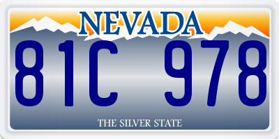 NV license plate 81C978