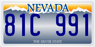 NV license plate 81C991