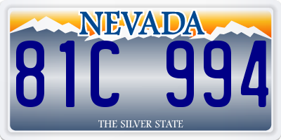 NV license plate 81C994