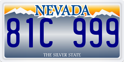 NV license plate 81C999