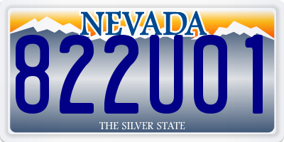 NV license plate 822U01
