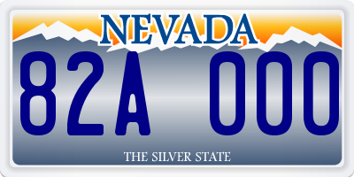 NV license plate 82A000