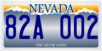 NV license plate 82A002