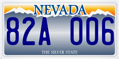 NV license plate 82A006