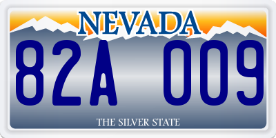 NV license plate 82A009