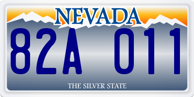 NV license plate 82A011