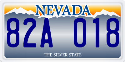 NV license plate 82A018