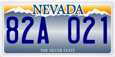 NV license plate 82A021