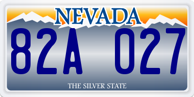 NV license plate 82A027