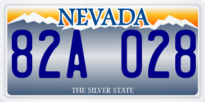 NV license plate 82A028