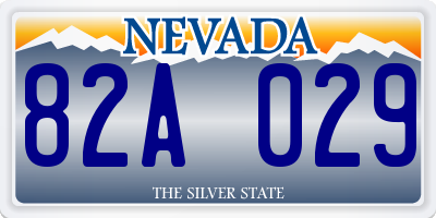 NV license plate 82A029