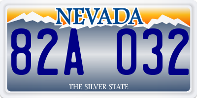 NV license plate 82A032