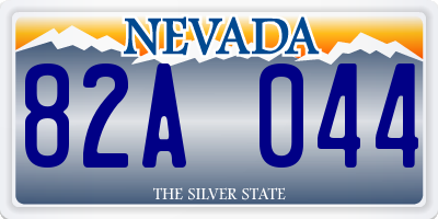 NV license plate 82A044