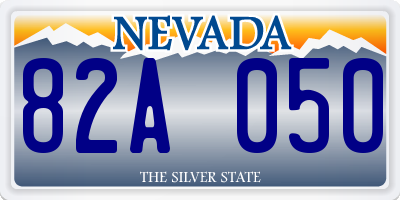 NV license plate 82A050