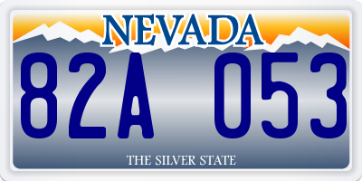 NV license plate 82A053