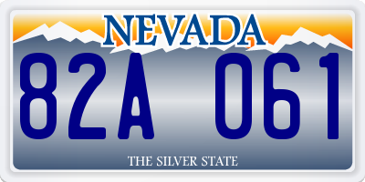 NV license plate 82A061