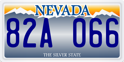 NV license plate 82A066