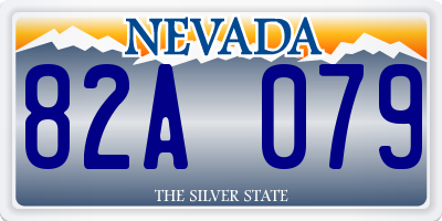 NV license plate 82A079