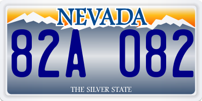 NV license plate 82A082