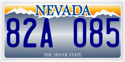 NV license plate 82A085