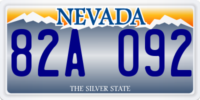 NV license plate 82A092