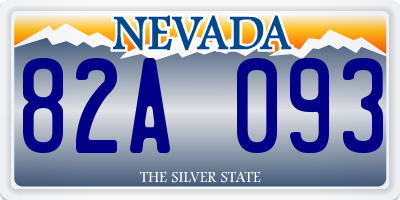 NV license plate 82A093