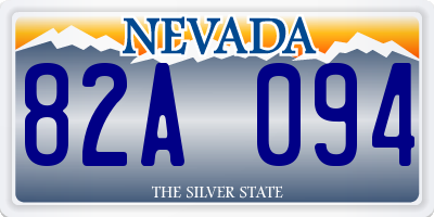 NV license plate 82A094