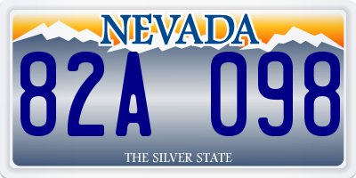 NV license plate 82A098