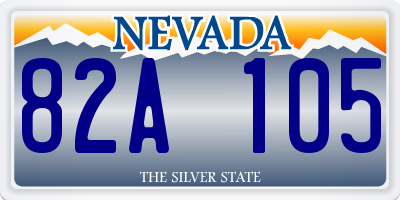 NV license plate 82A105