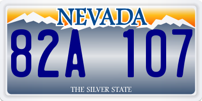 NV license plate 82A107