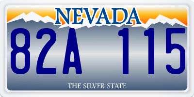 NV license plate 82A115