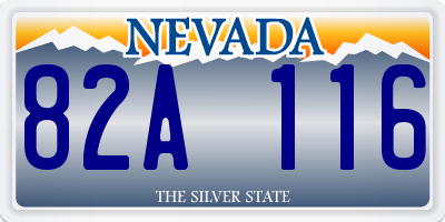NV license plate 82A116