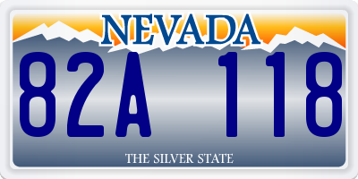 NV license plate 82A118