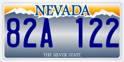 NV license plate 82A122