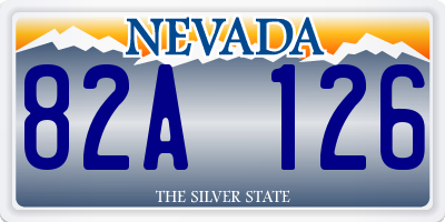 NV license plate 82A126