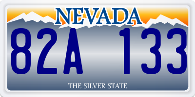 NV license plate 82A133