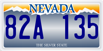 NV license plate 82A135