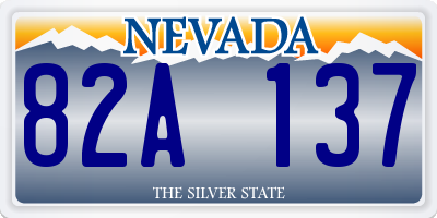 NV license plate 82A137