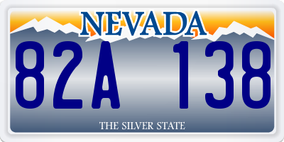 NV license plate 82A138