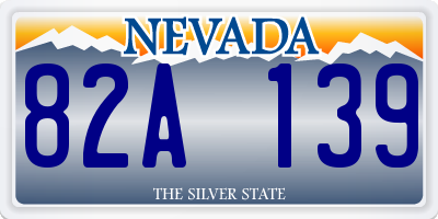 NV license plate 82A139