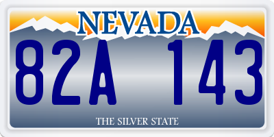 NV license plate 82A143