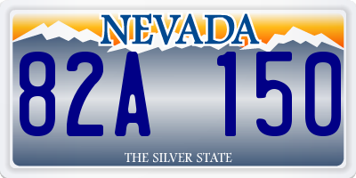 NV license plate 82A150