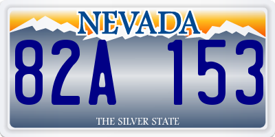 NV license plate 82A153