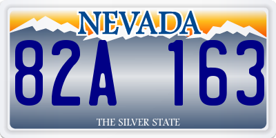 NV license plate 82A163